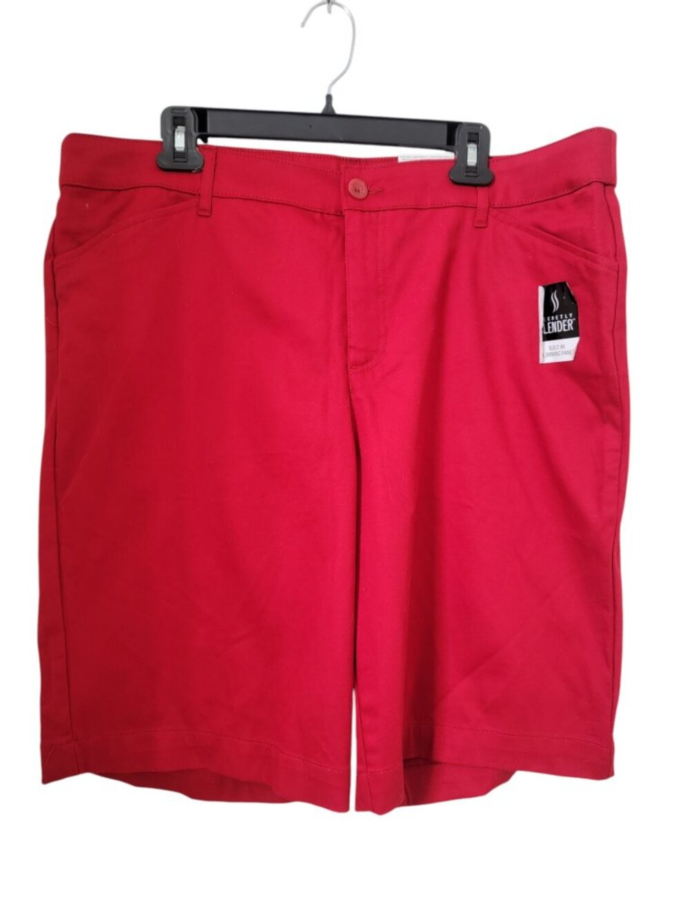 St. John's Bay Size 20 Rhumba Red Bermuda Shorts, NEW with Tag
